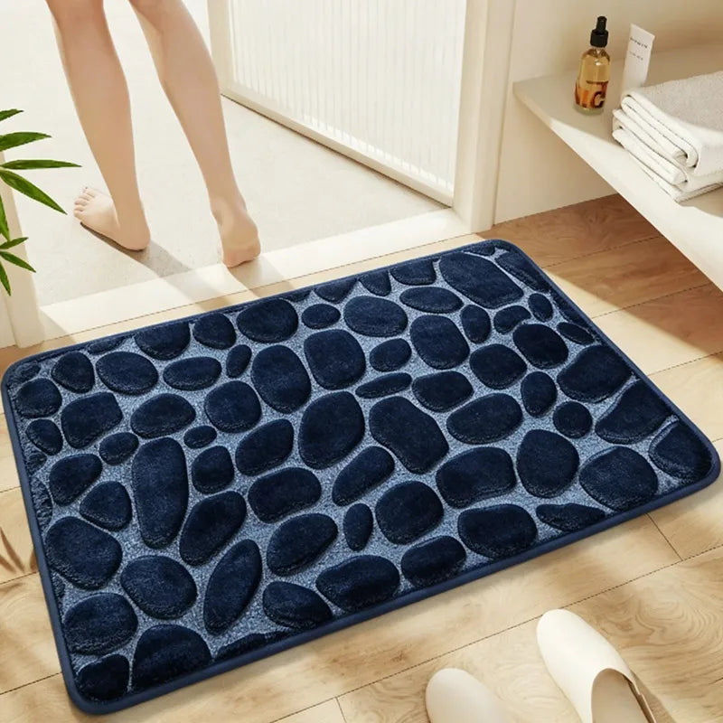 Tapis de bain en microfibre — texture galets, doux et absorbant - Nesty (vue 13)