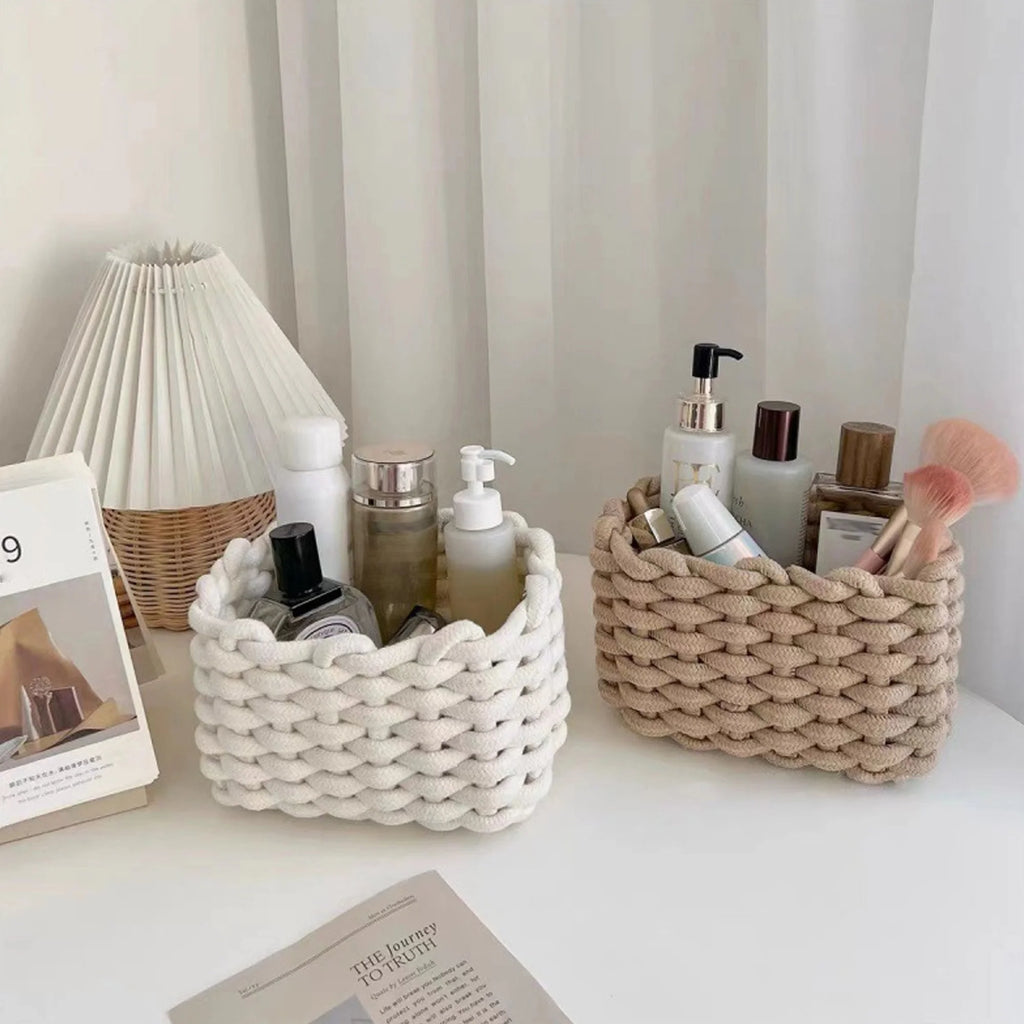 Panier de rangement en corde tressée, fibre naturelle - Nesty (vue 4)