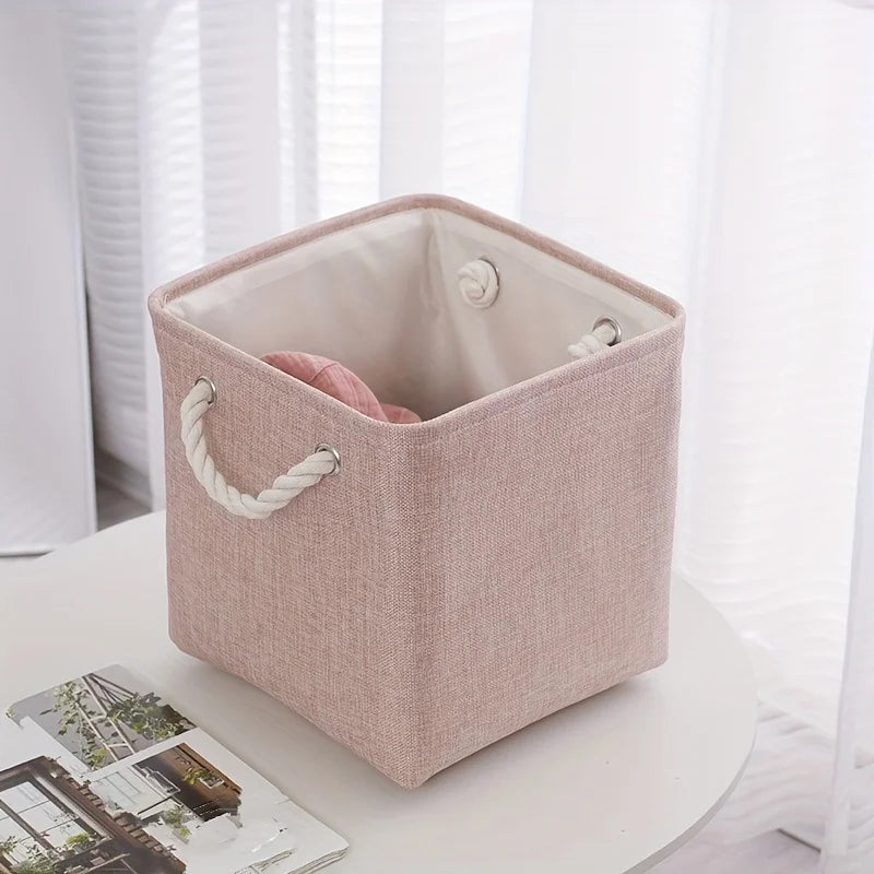 Boîte de rangement pliable en lin pour vêtements (vue 6) - Nesty