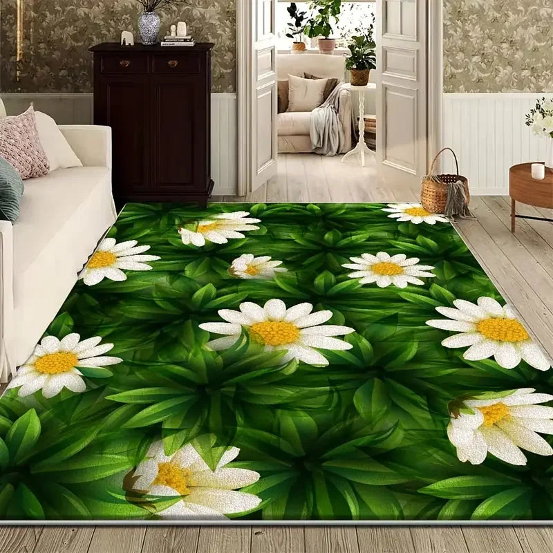 Tapis à motif marguerites pour chambre et salon Nesty (vue 9)