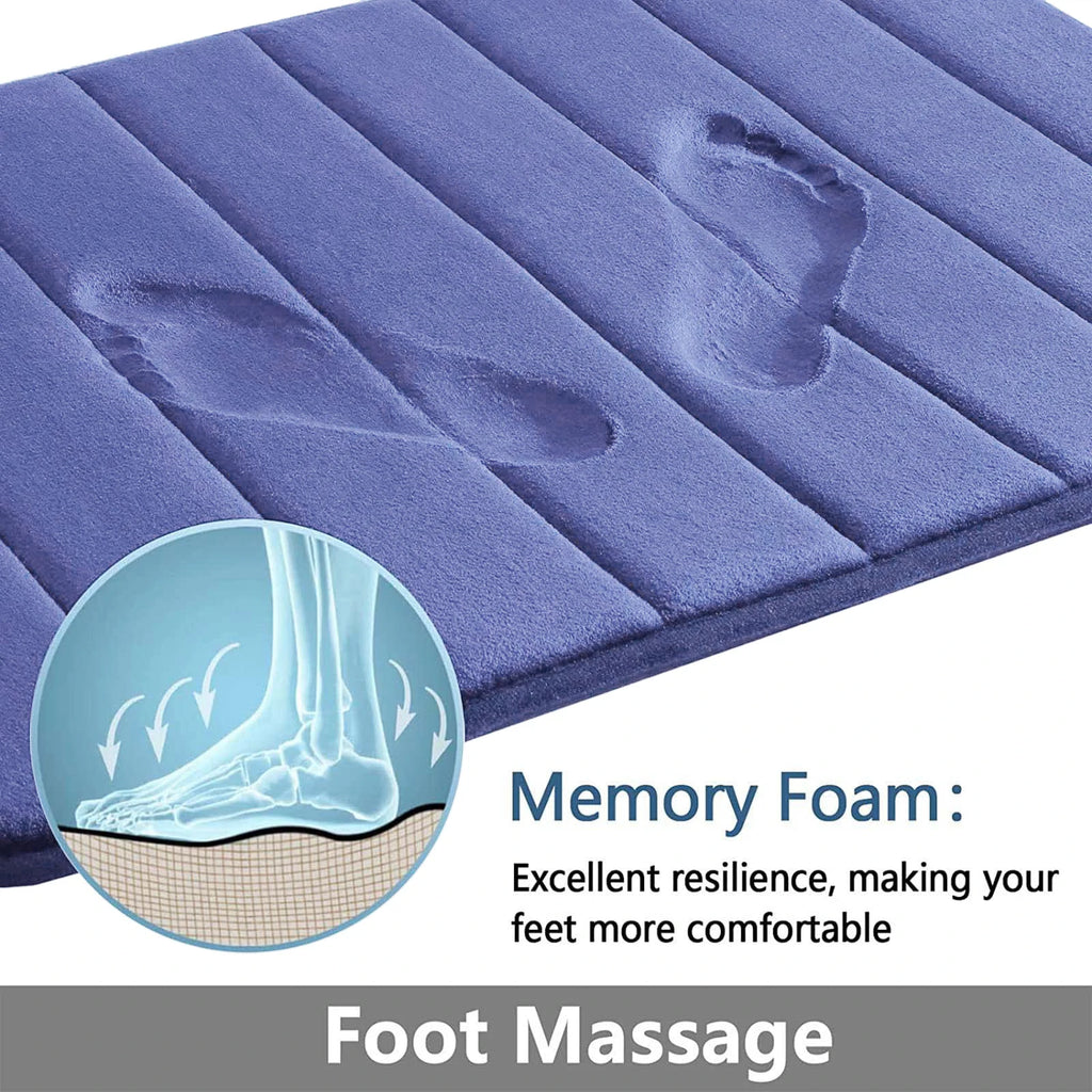 Tapis de bain en mousse à mémoire de forme — coton, très absorbant - Nesty (vue 13)
