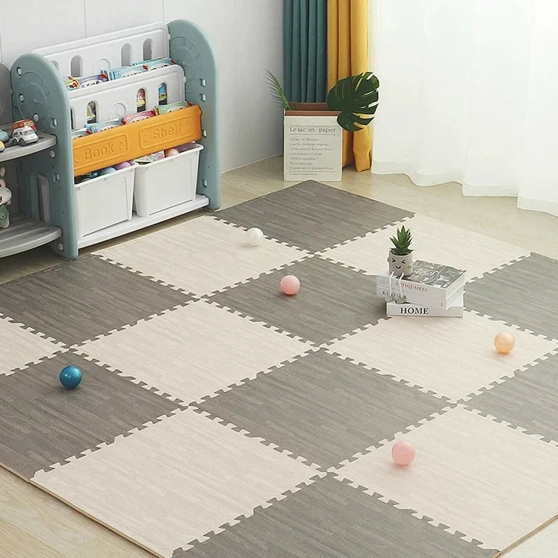 Tapis puzzle imitation bois Nesty - Dalles à assembler (vue 13)