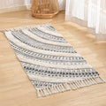 Tapis noué main à franges — motif géométrique - Nesty (vue 18)