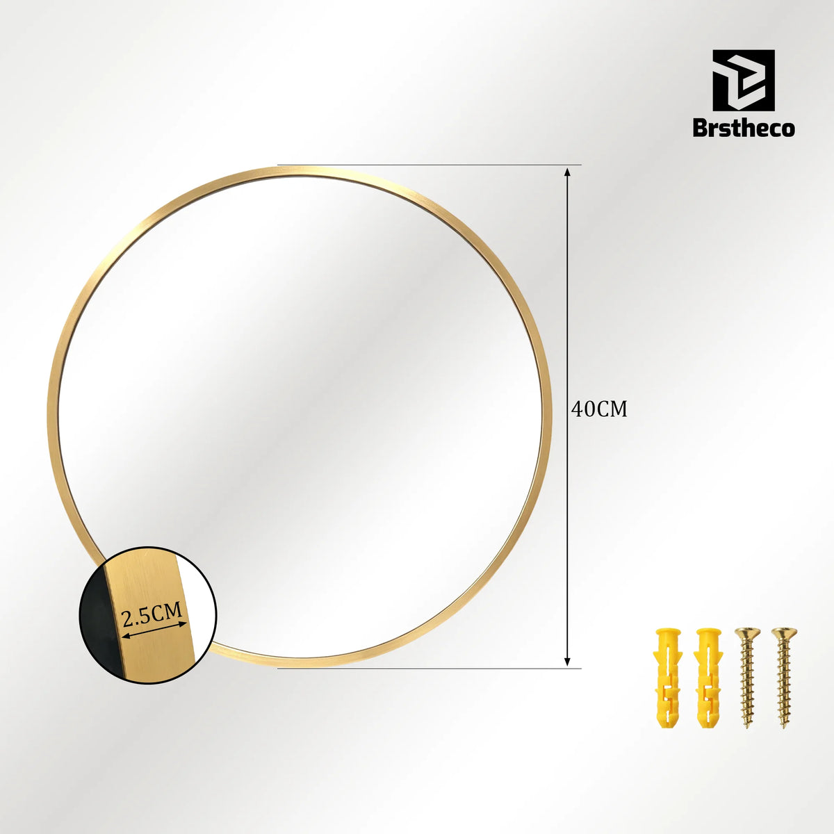 Miroir grand format Nesty - Cintré ou rond, cadre aluminium (vue 11)