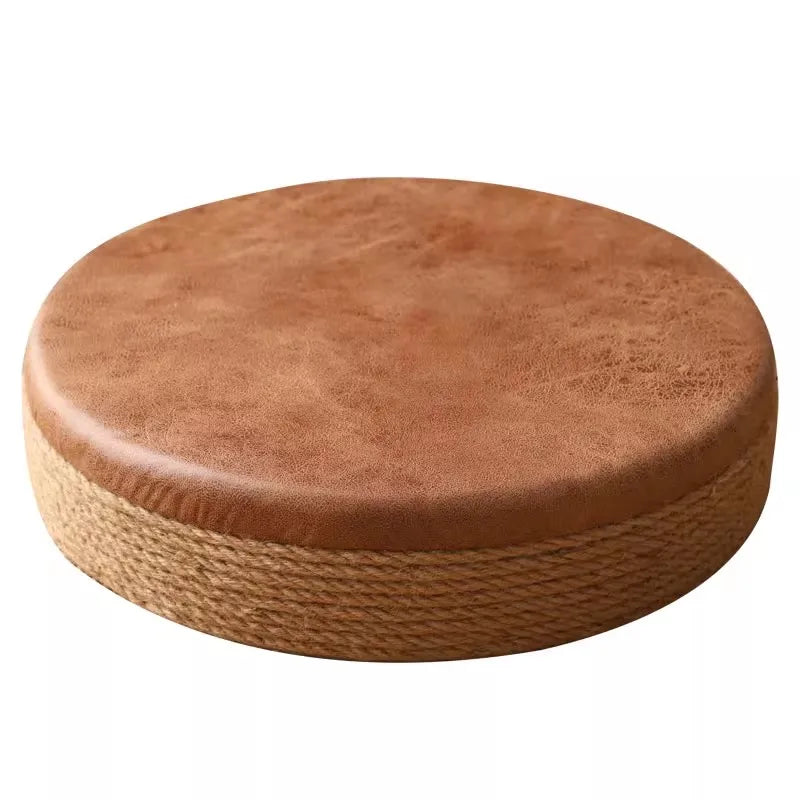 Tabouret bas en corde de chanvre Nesty - Esprit tatami fait main (vue 7)