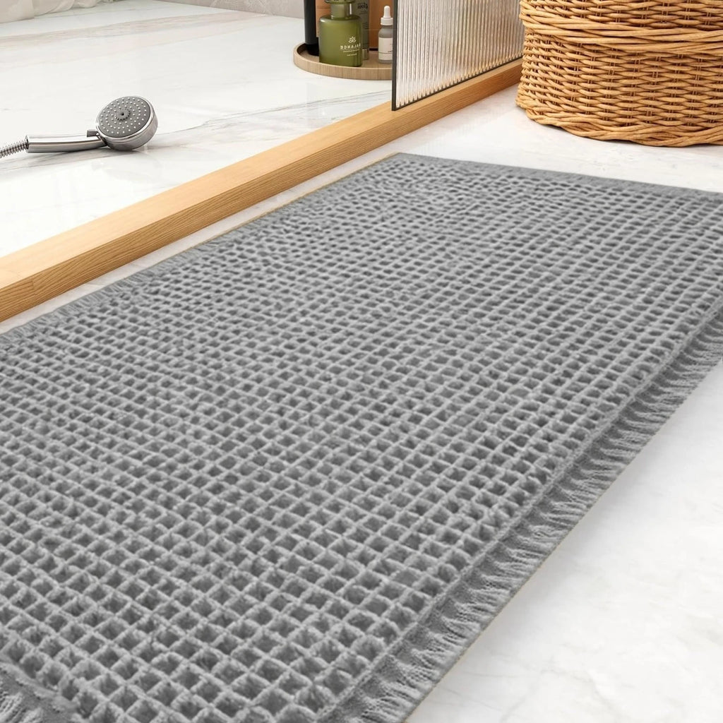 Tapis de bain gaufré à motif géométrique — antidérapant - Nesty (vue 8)