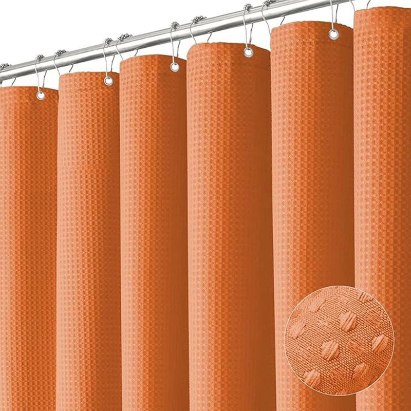 Rideau de douche gaufré opaque — cloison de douche avec crochets - Nesty (vue 10)