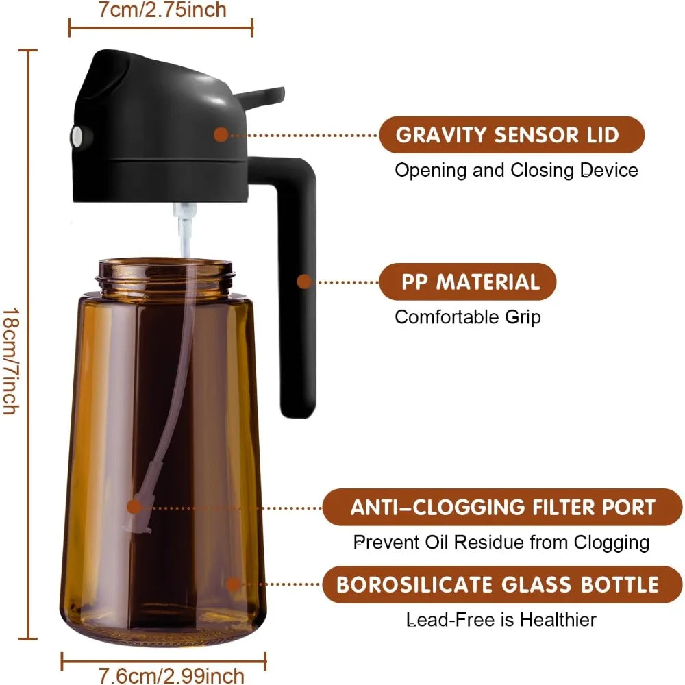 Vaporisateur d'huile en verre teinté, 470 ml Nesty (vue 6)