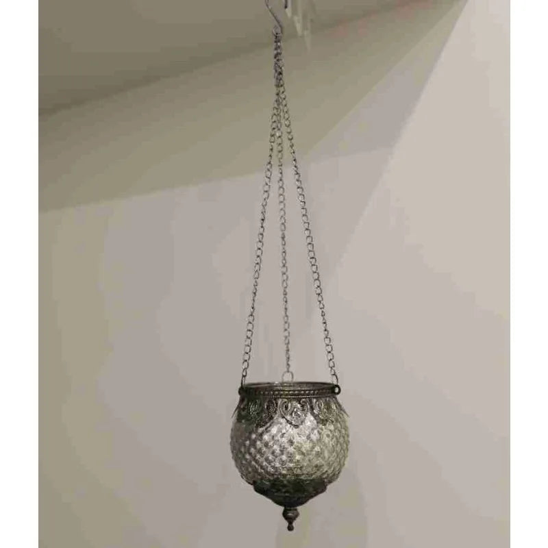 Trio de photophores suspendus en verre, style marocain (vue 5) - Nesty