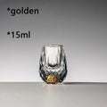 Set de verres à liqueur en verre taillé et liseré doré - Nesty (vue 7)