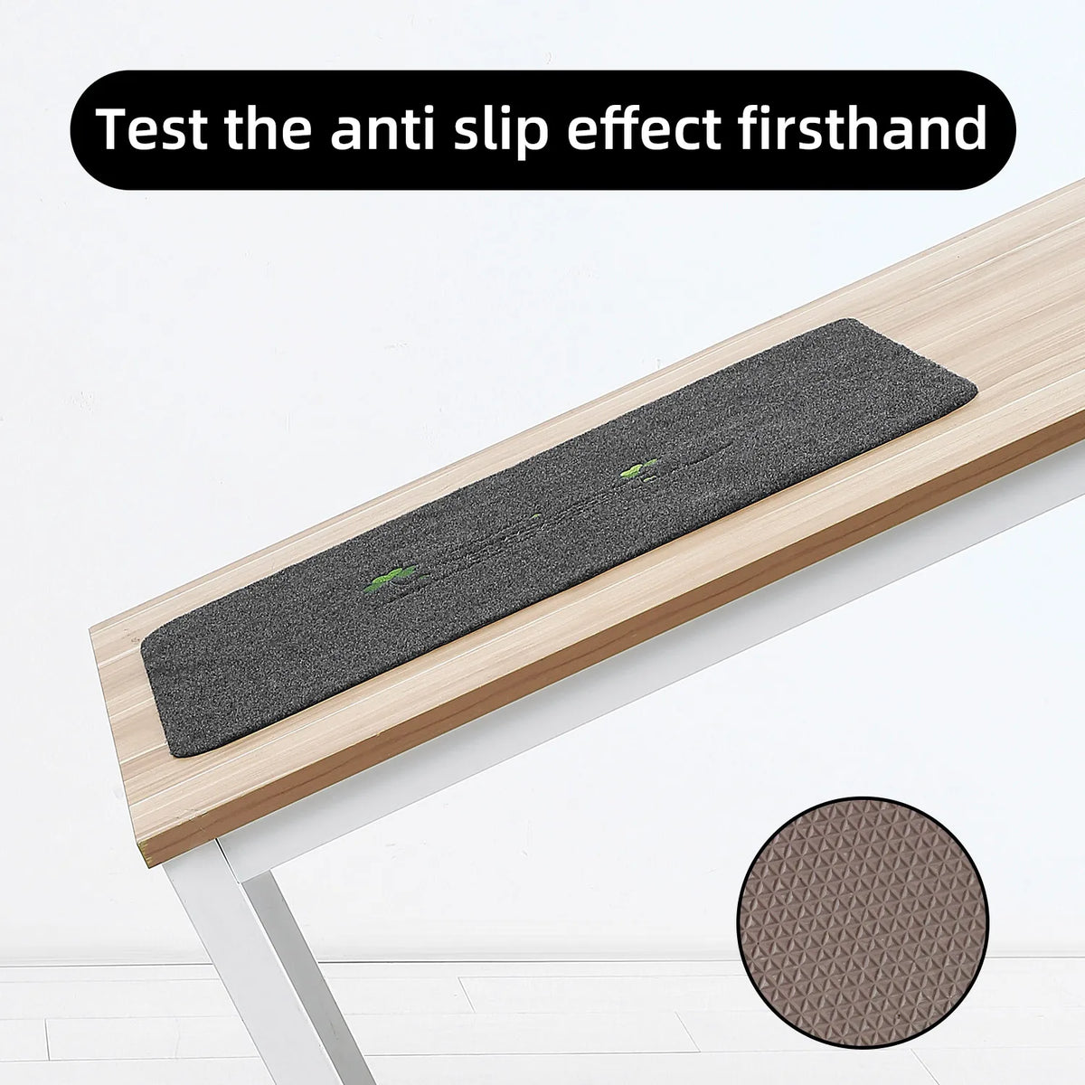 Tapis absorbant brodé minimaliste pour salle de bain, lavable en machine - Nesty (vue 4)