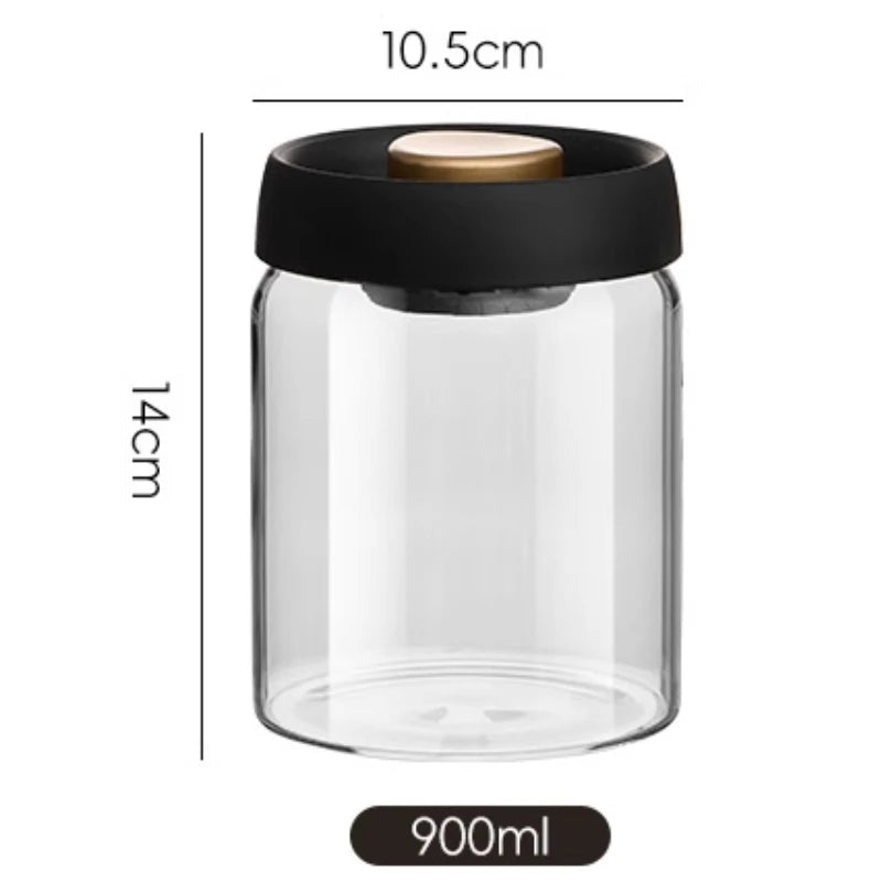 Bocal en verre sous vide pour café en grains, grande contenance - Nesty (vue 8)