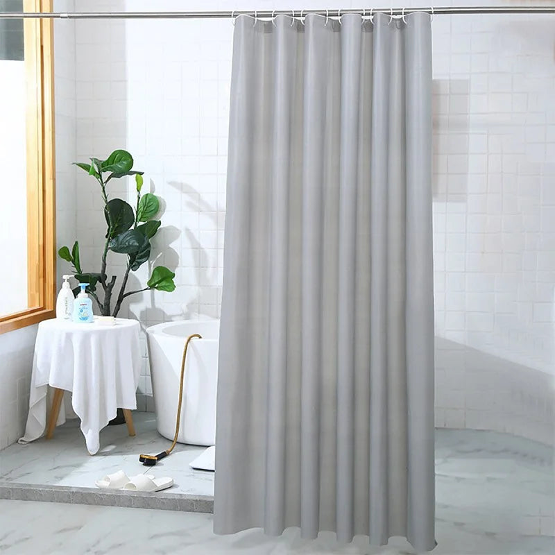 Rideau de douche vagues en PEVA imperméable, effet drapé ondulé - Nesty (vue 5)