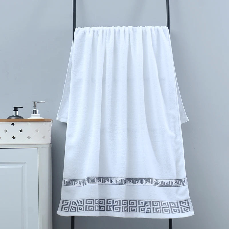 Duo de serviettes de bain noires en coton brodé - Nesty (vue 11)