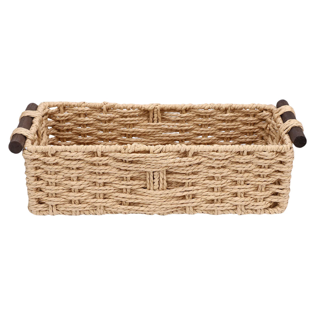 Panier de rangement tressé en corde de papier, 35x15x10cm - Nesty (vue 9)