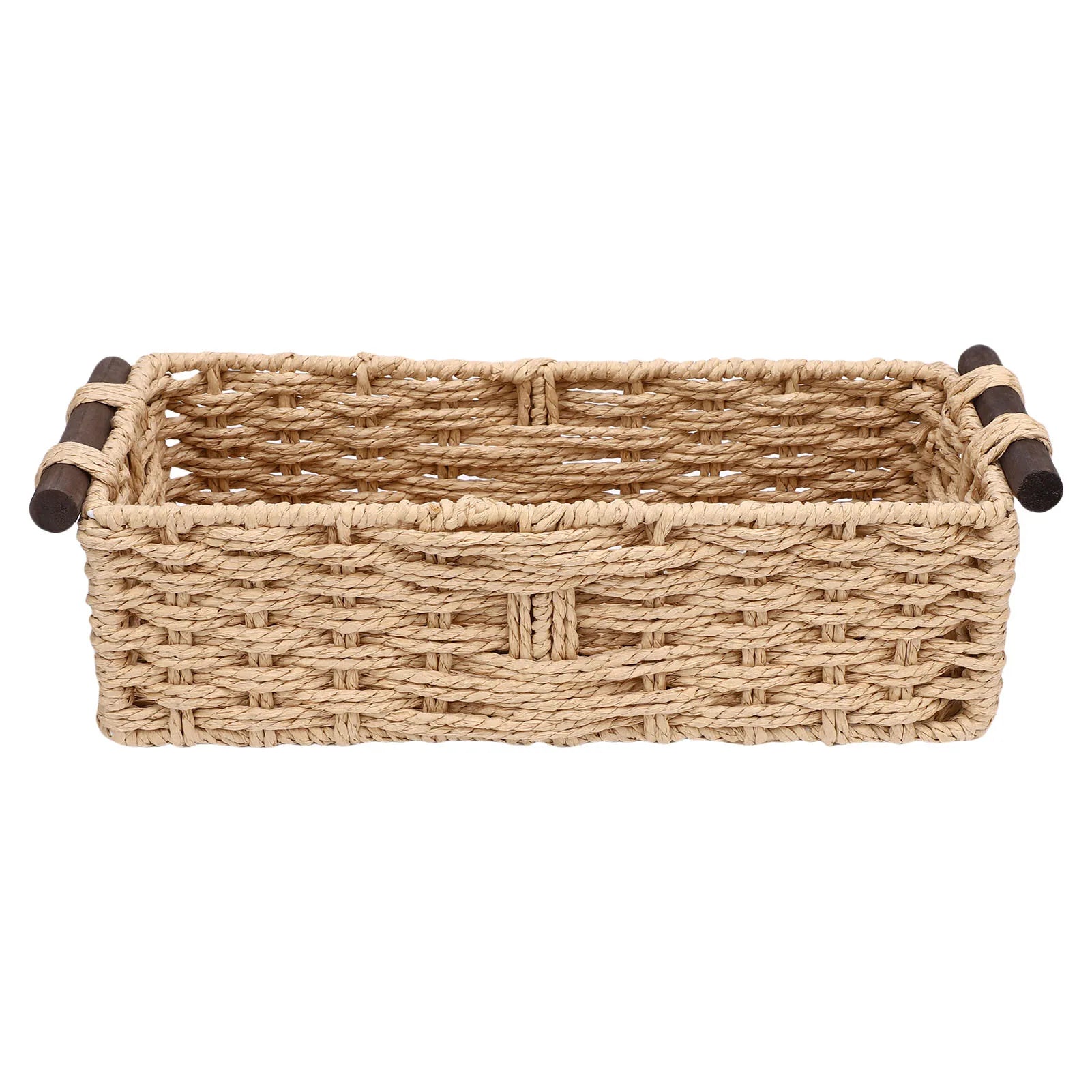 Panier de rangement tressé en corde de papier, 35x15x10cm - Nesty (vue 9)