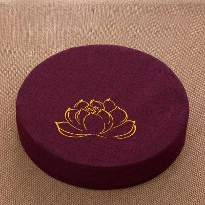 Coussin de méditation en lin Nesty - Texture lotus, modèle compact (vue 9)