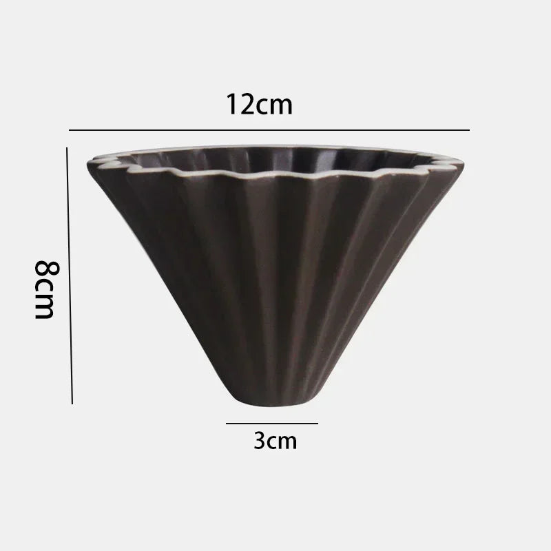 Set dripper à café en céramique avec pichet en verre (vue 6) - Nesty