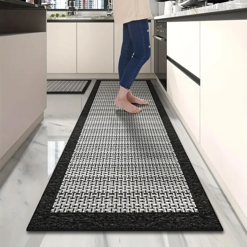 Tapis de cuisine long imitation tissée — antidérapant (vue 7) - Nesty