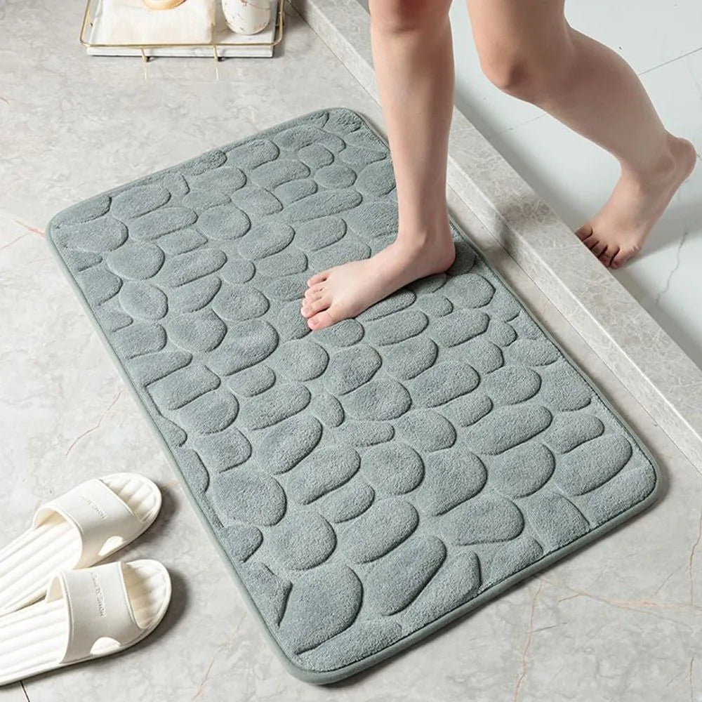 Tapis de bain en microfibre — relief galets, antidérapant - Nesty (vue 14)