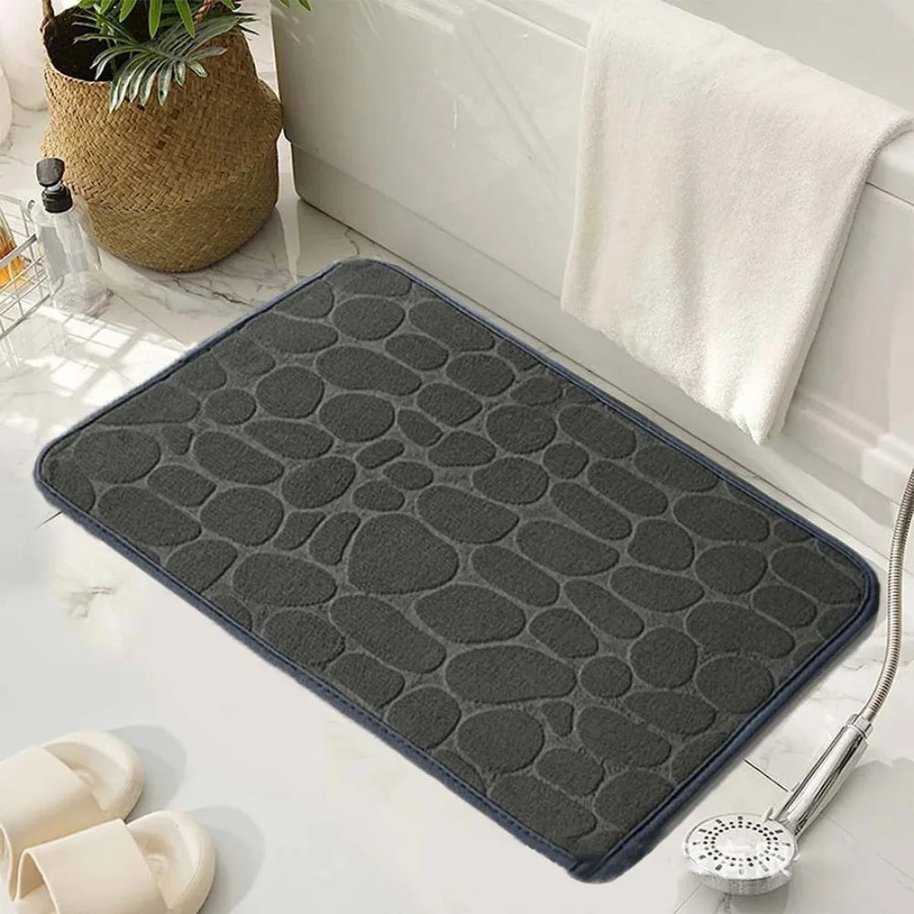 Tapis de bain en microfibre — relief galets, antidérapant - Nesty (vue 20)