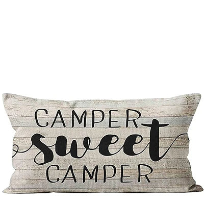 Housse de coussin en lin Nesty - Esprit vintage, format lombaire (vue 7)