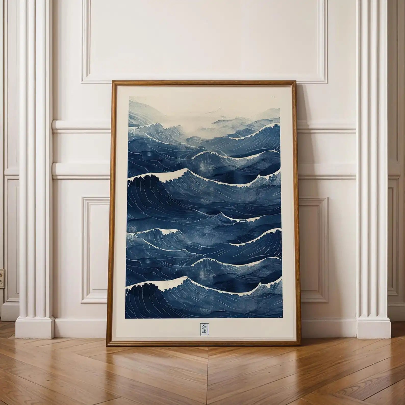 Toile imprimée vagues abstraites Nesty - Art mural japandi (vue 12)