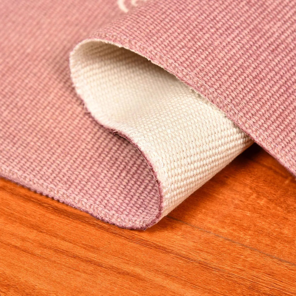 Tapis tissé main en coton et lin Nesty - Franges bohème (vue 5)