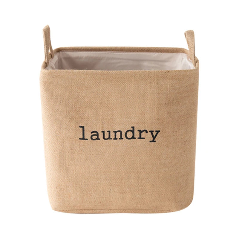 Panier à linge pliable en toile de jute - Nesty (vue 2)