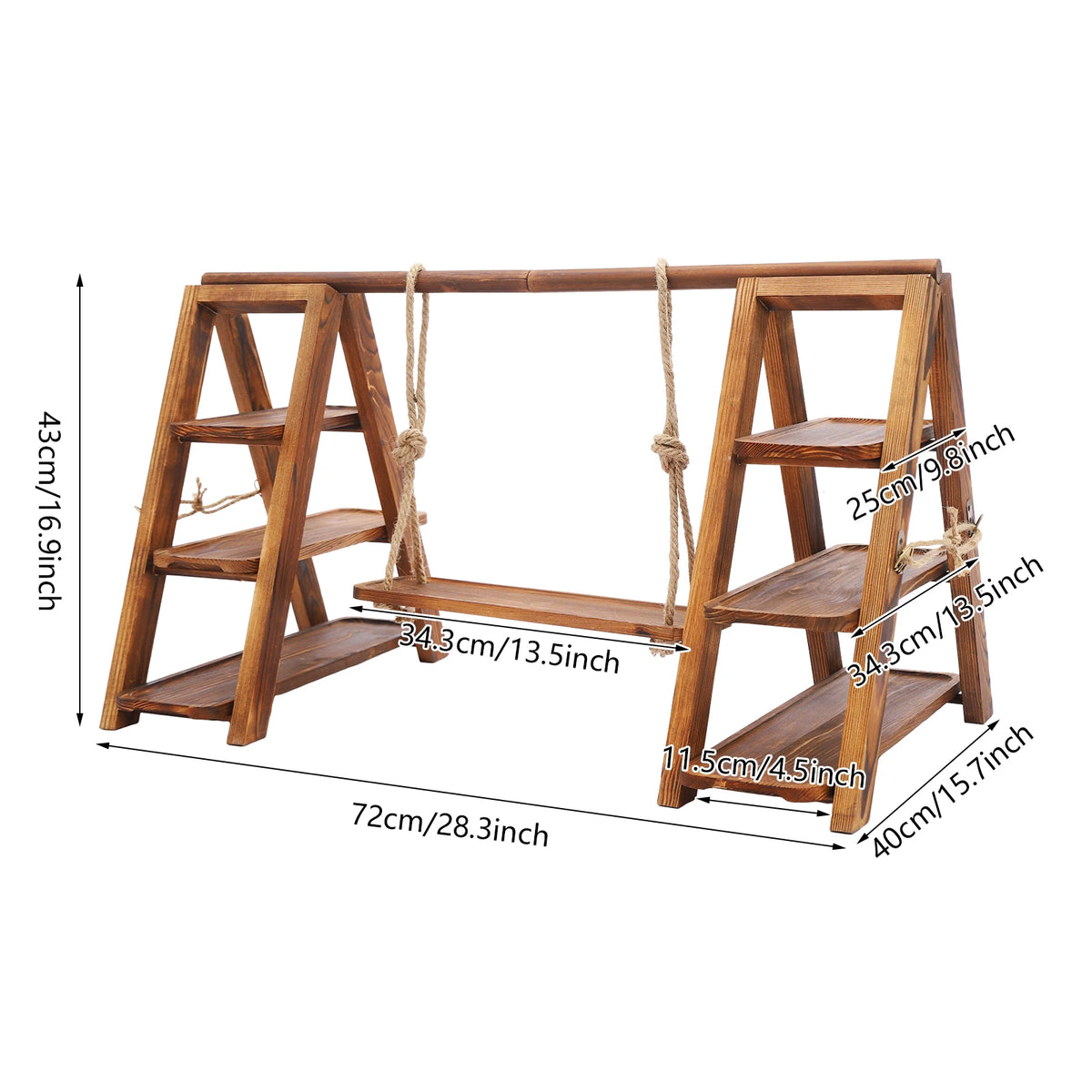 Présentoir à gâteaux en bois — trois niveaux - Nesty (vue 3)