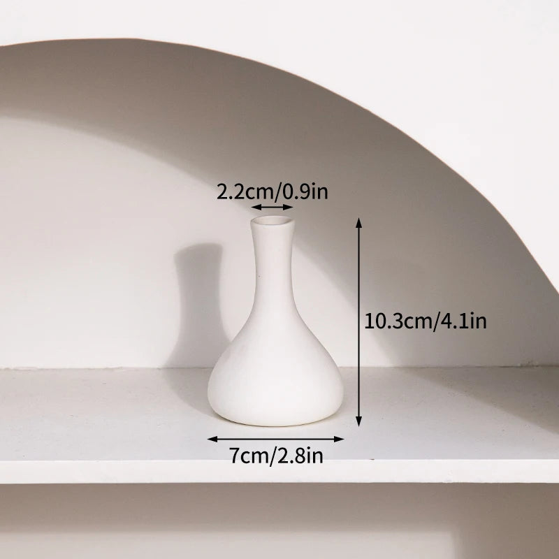 Vase en céramique blanc, style nordique épuré - Nesty (vue 43)