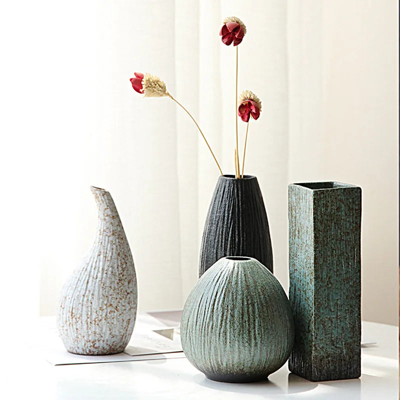 Vase en grès de style japonisant, décoration zen - Nesty (vue 1)
