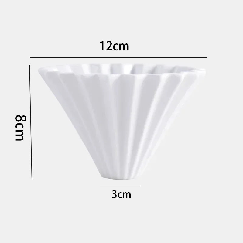 Set dripper à café en céramique avec pichet en verre (vue 8) - Nesty