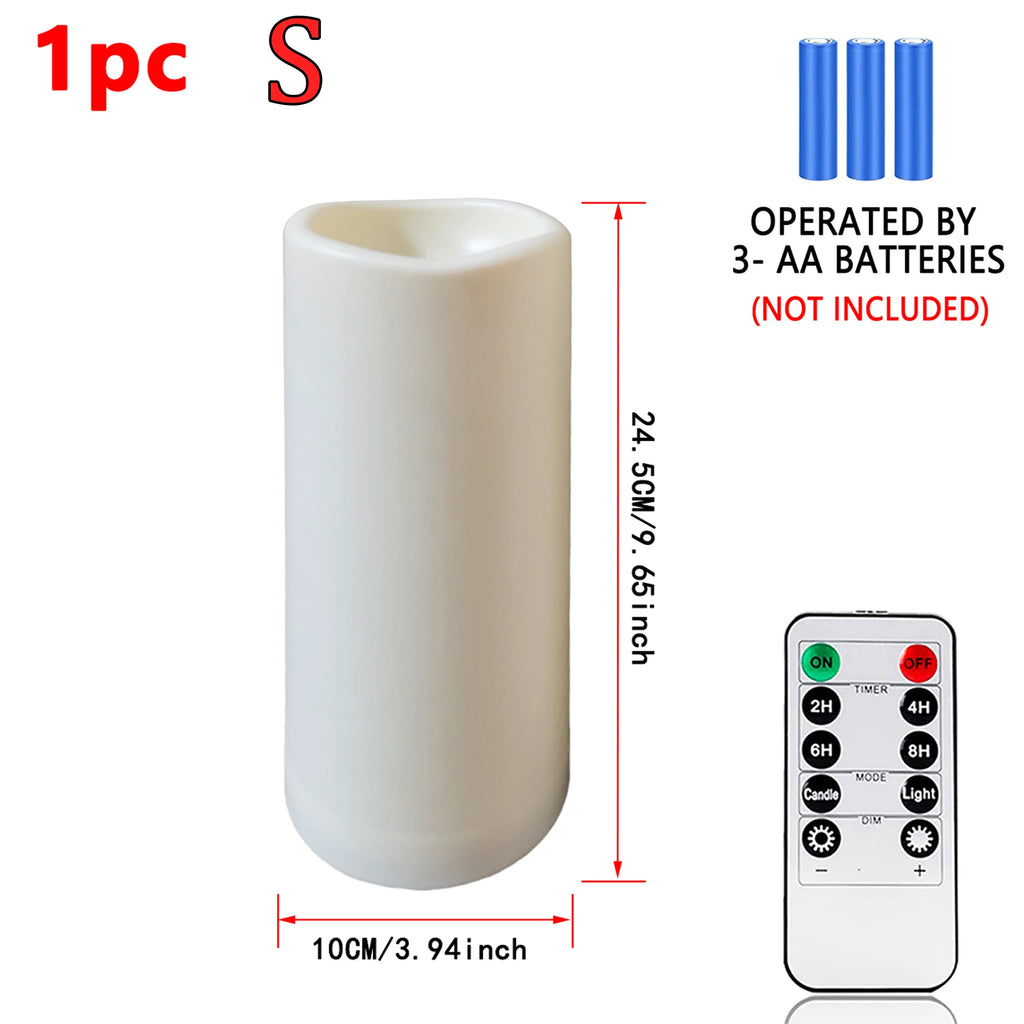 Bougies LED pilier vacillantes Nesty - Télécommande, intérieur et extérieur (vue 6)