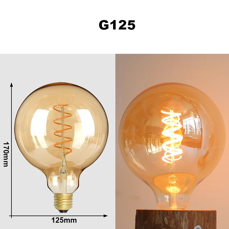 Ampoule LED Edison vintage Nesty - Filament rétro E27 à lumière chaude (vue 12)