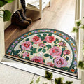Tapis d'entrée semi-circulaire à motif floral Nesty (vue 9)