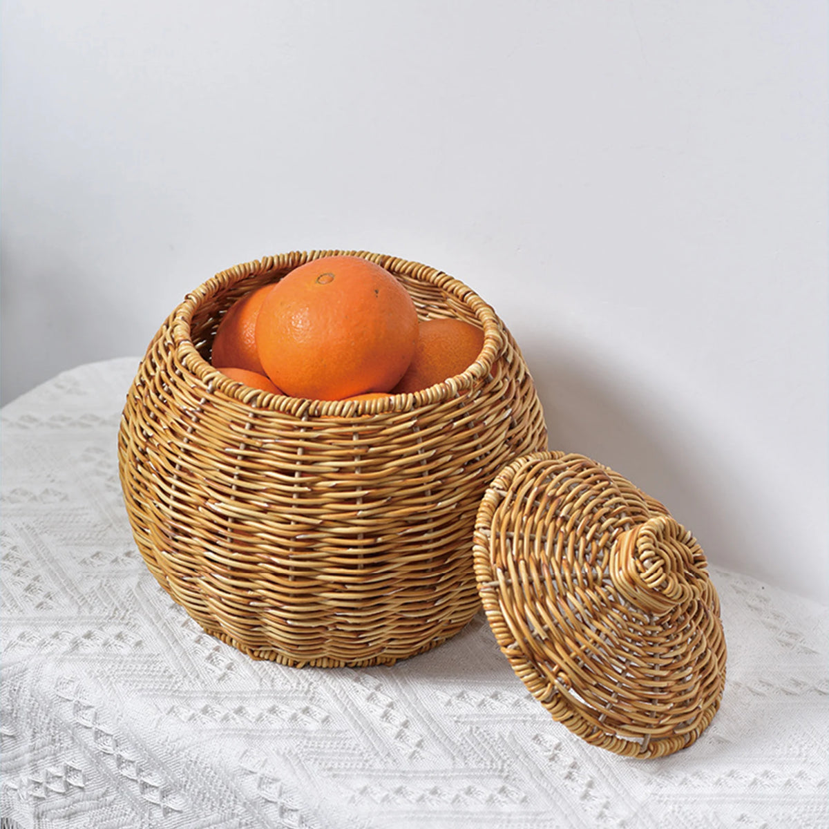 Panier de rangement tressé effet rotin, pour bijoux et cosmétiques - Nesty (vue 5)