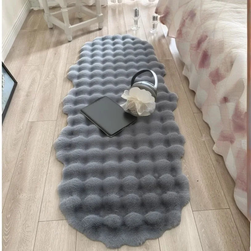 Tapis ovale en fausse fourrure douce Nesty - Chevet (vue 7)