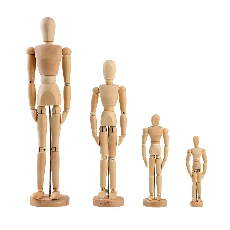 Figurine articulée en bois — silhouette d'artiste - Nesty (vue 6)