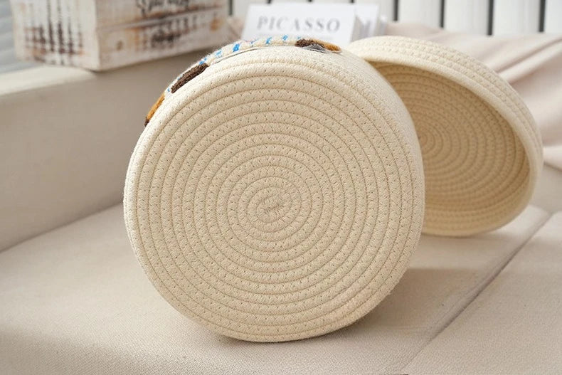 Panier de rangement pliable en corde de coton, grande capacité (vue 6) - Nesty