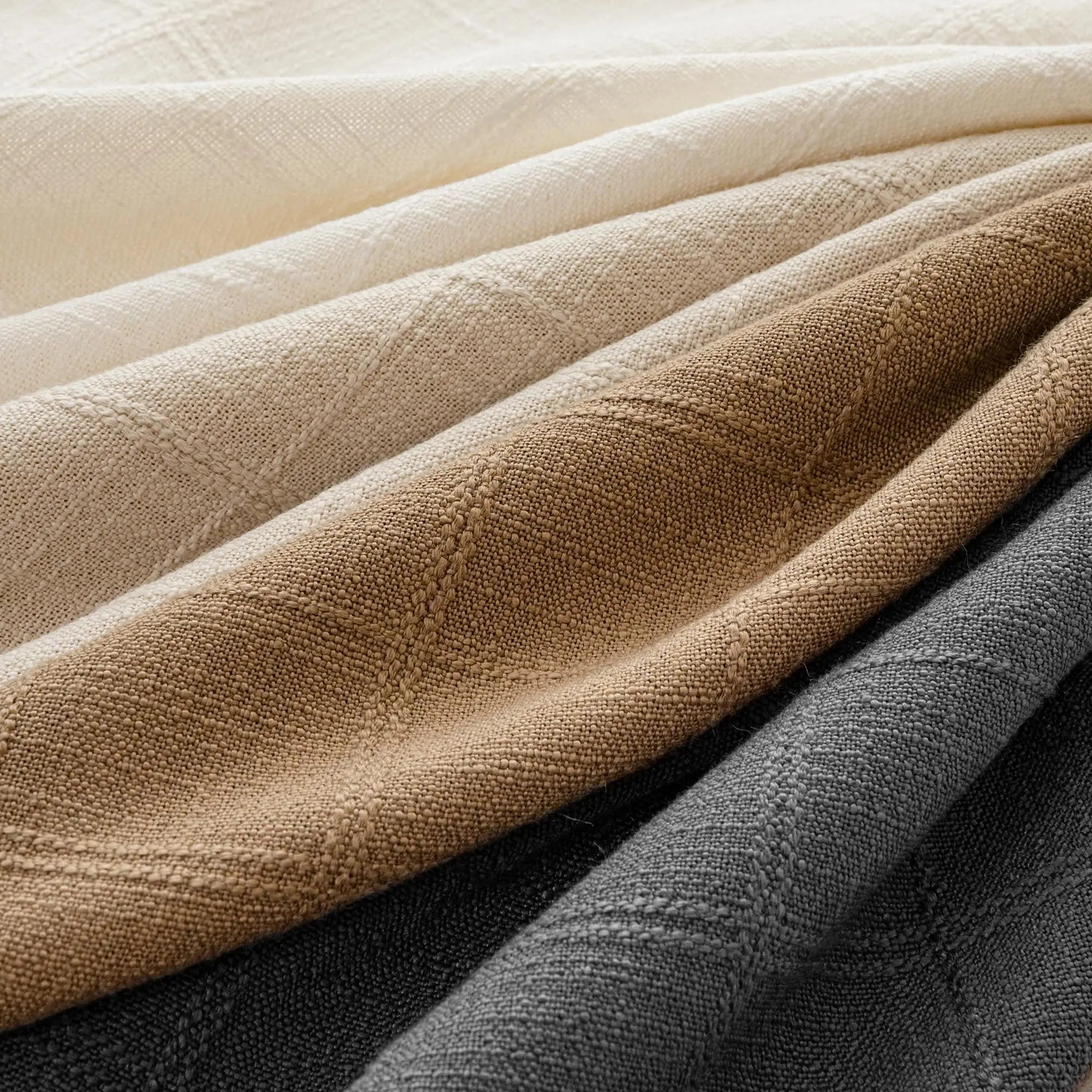 Housse de coussin en lin à carreaux Nesty - Esprit campagne (vue 5)