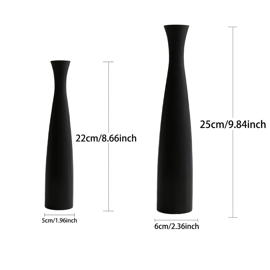 Duo de vases décoratifs blanc et noir, motif ajouré - Nesty (vue 3)