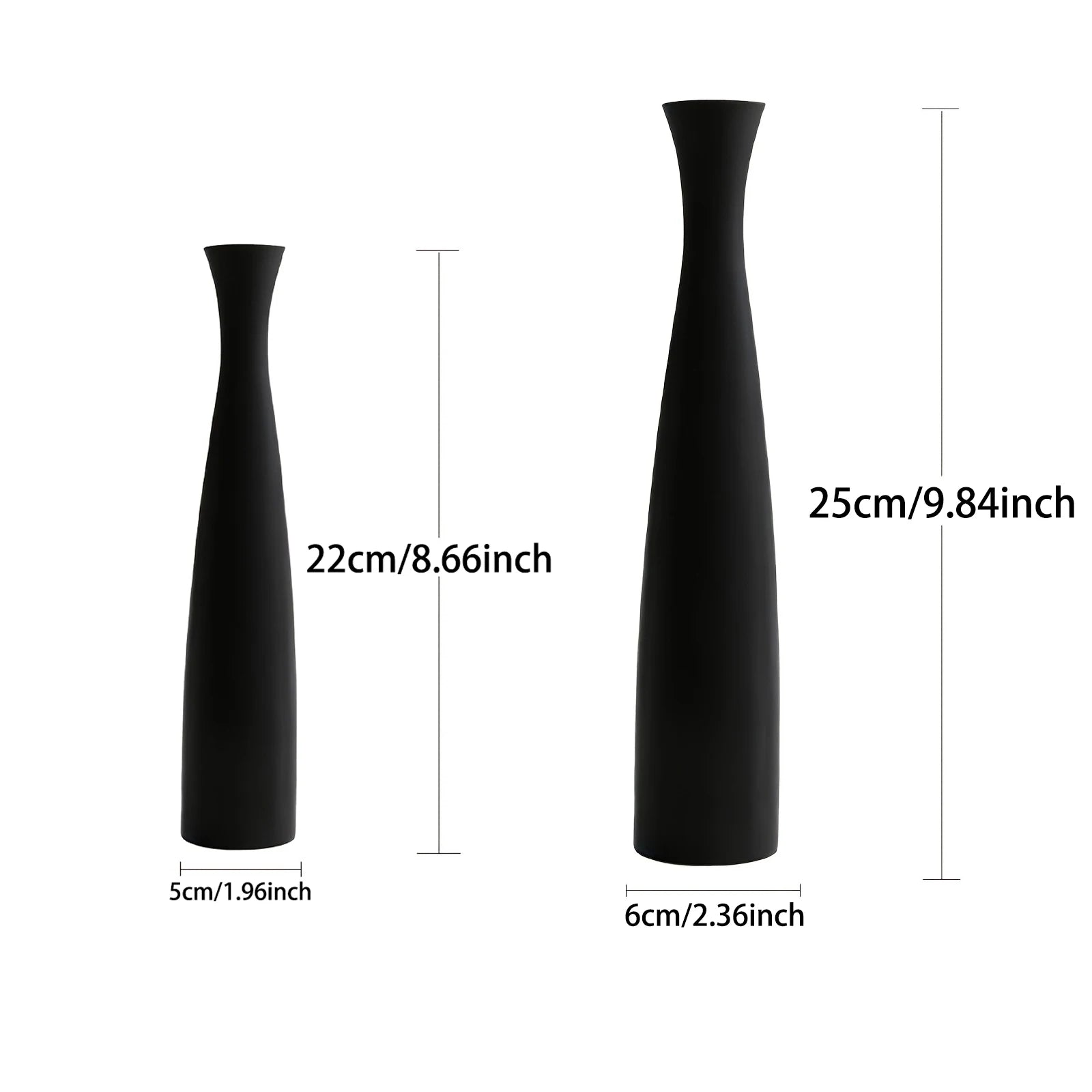 Duo de vases décoratifs blanc et noir, motif ajouré - Nesty (vue 3)