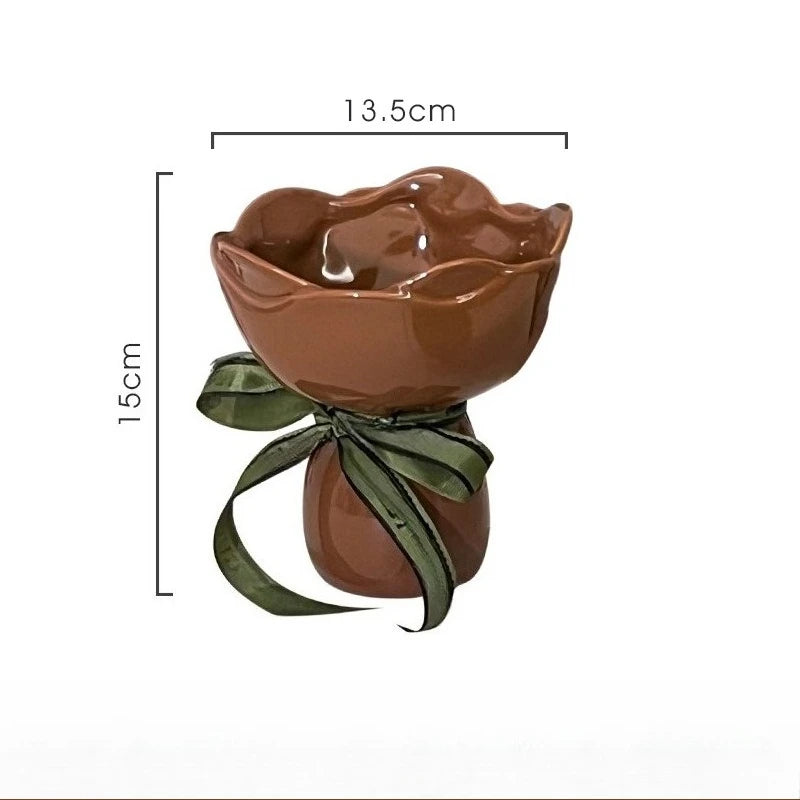 Vase en céramique en forme de rose Nesty - Modèle bureau (vue 11)