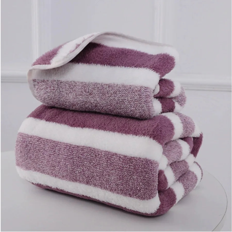 Duo de serviettes de bain — lui & elle, coton polyester - Nesty (vue 7)