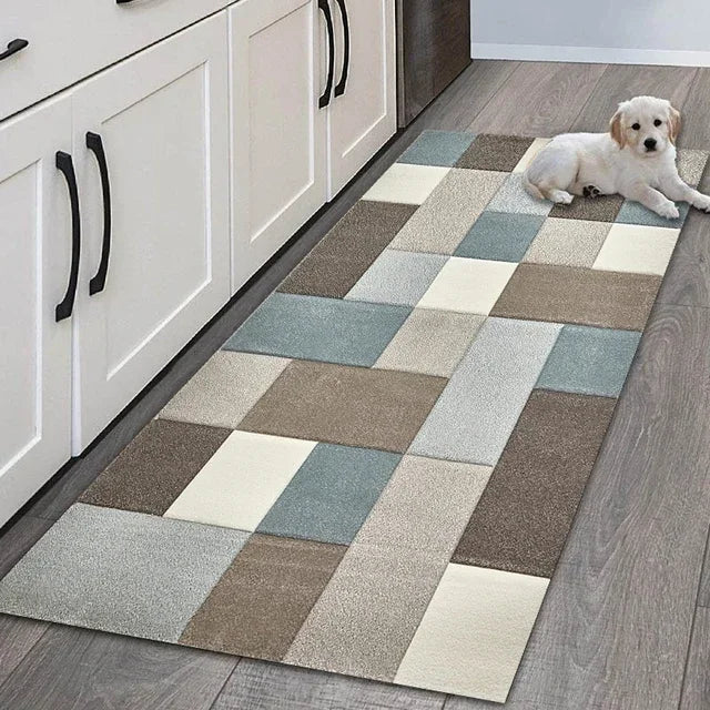 Tapis de cuisine à motif géométrique sobre (vue 5) - Nesty