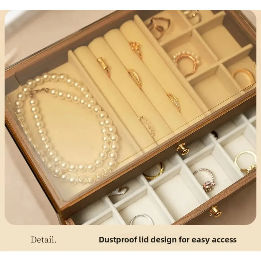 Boîte à bijoux grand format façon bois (vue 8) - Nesty