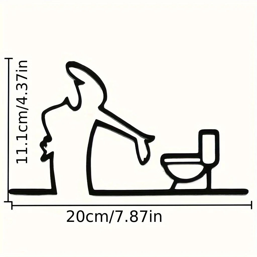 Plaque murale en métal Nesty - Cadre noir pour salle de bain (vue 7)