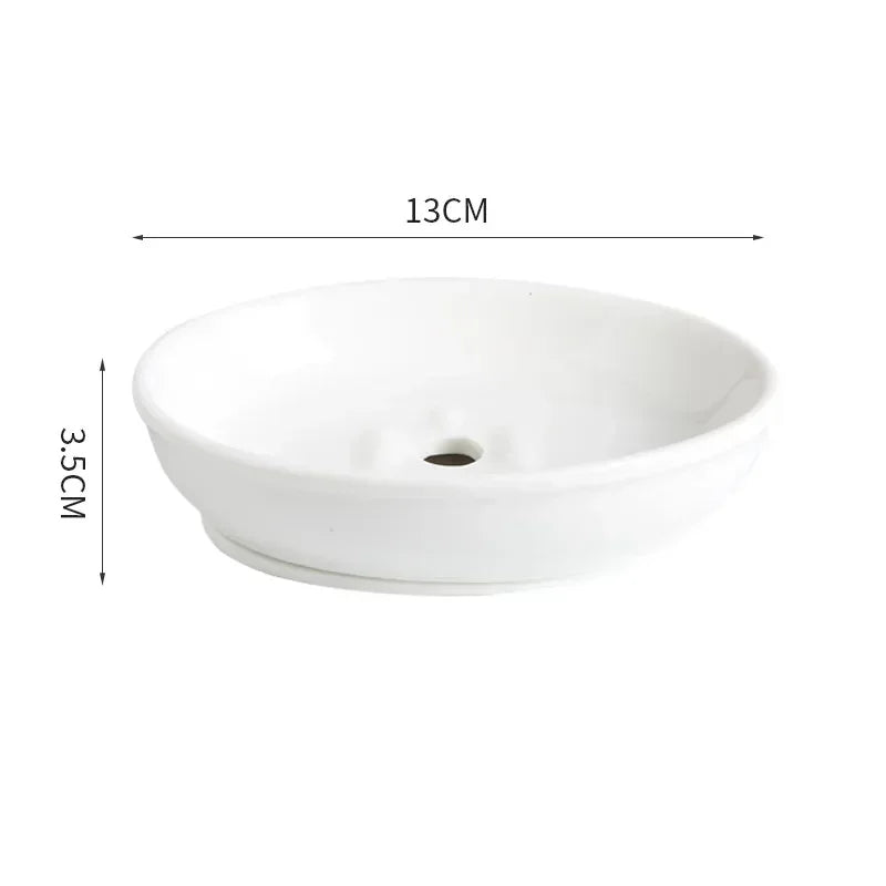 Porte-savon en céramique effet marbré, forme ronde (vue 19) - Nesty