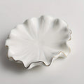 Porte-savon en céramique blanc, liseré doré et forme coquillage (vue 7) - Nesty